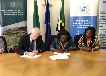 Ireland and LHRC Sign three-year Grant to Promote Human Rights and Democracy in Tanzania