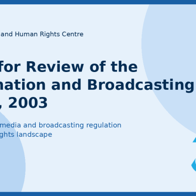Policy Brief - Need for Review of the Information and Broadcasting Policy, 2003
