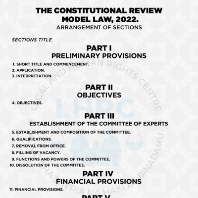 The Constitutional Review Model Law, 2022.